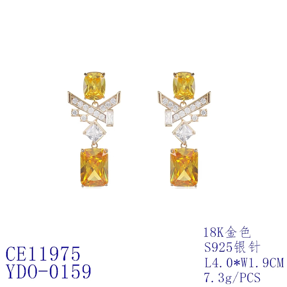 Crisscross Geometric Statement Earrings thumbnail 3