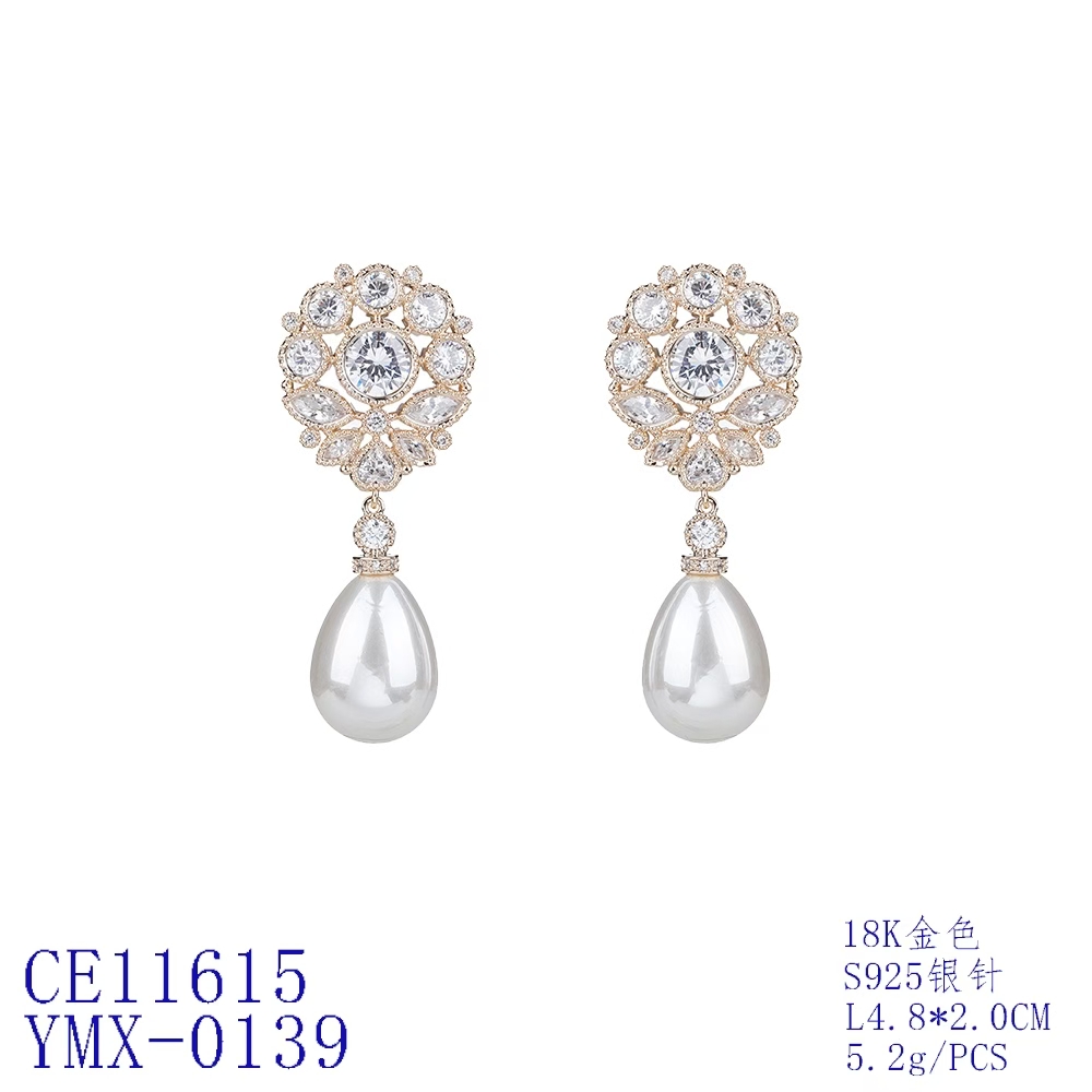 Floral Cluster Teardrop Statement Earrings thumbnail 3