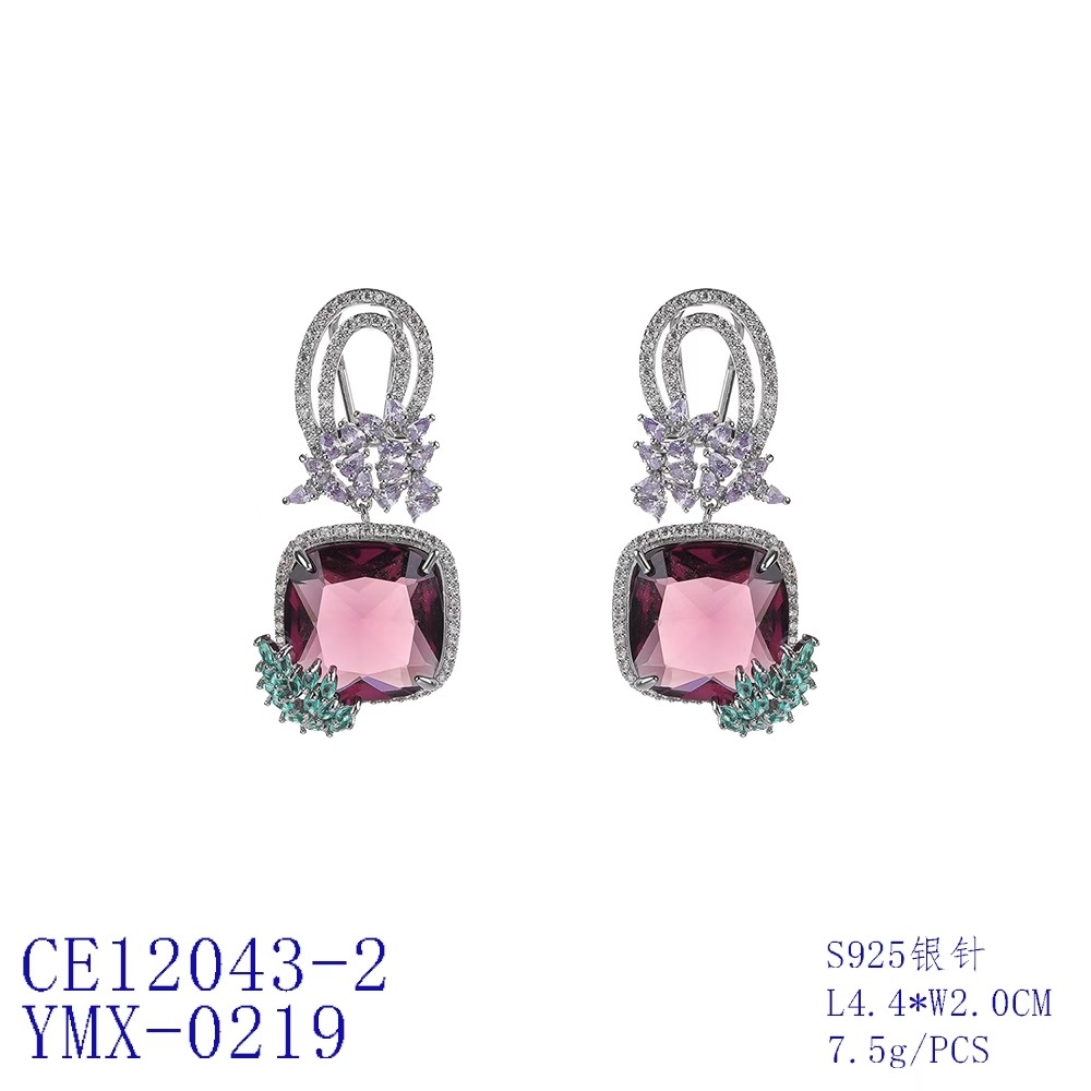Cushion Botanical Statement Earrings thumbnail 2